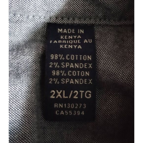 Wrangler Shirt Men's 2xl Red Button Front‎ Heavy Duty Comfort Flex - Picture 6 of 7